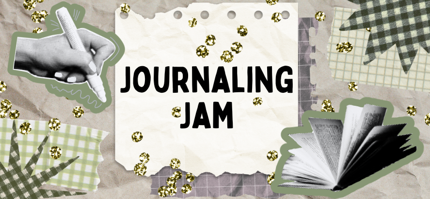 journaling jam logo with scrapbook page images