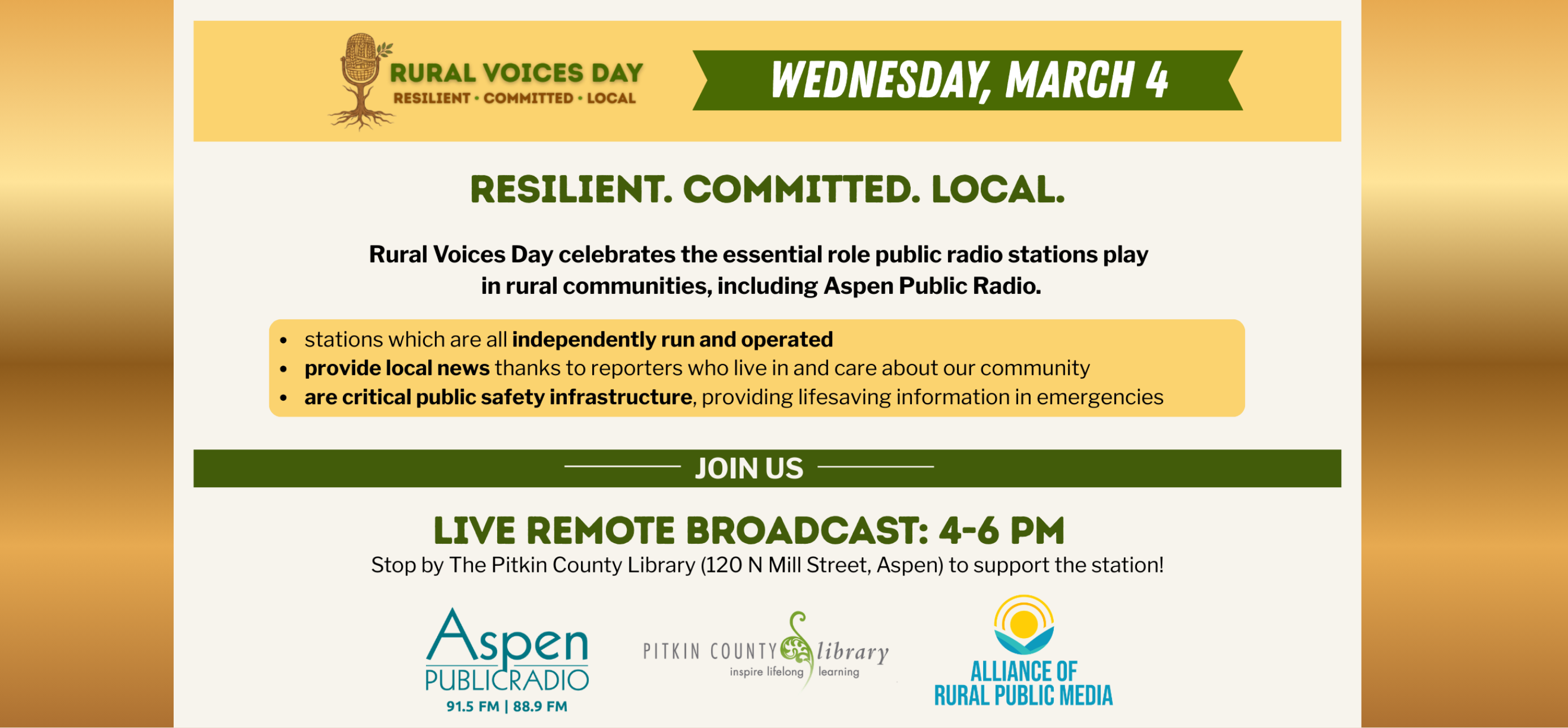 Aspen Public Radio at the Library