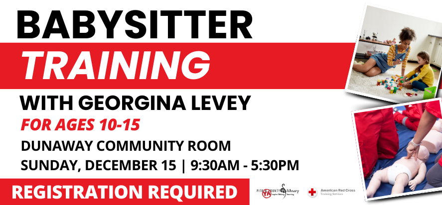 babysitter training with georina levey sunday december 15 9 30 AM to 5 30 PM registration is required