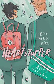 "heartstopper by alice oseman book cover and link to place hold in our catalog"