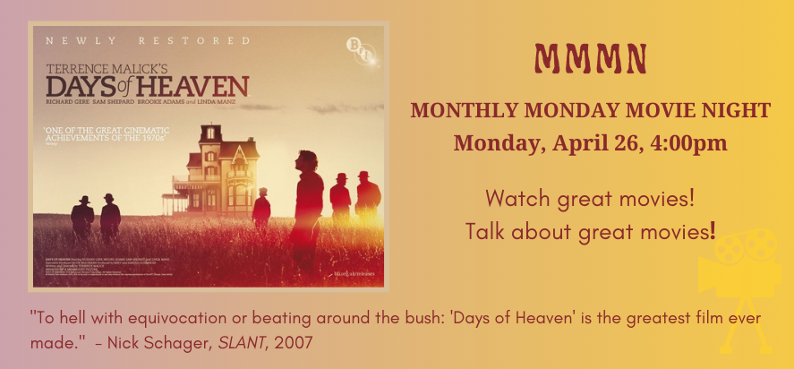 Days of heaven by terrence malick movie poster