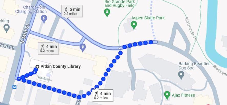 Theatre Aspen Storytime map route