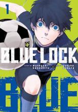 Blue Lock v.1 cover with boy and soccer ball