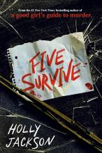 book cover for five survive by holly jackson