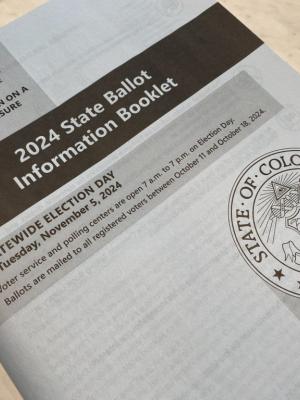 2024 Colorado state ballot booklet cover page.