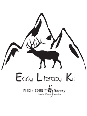 early literacy kit logo and pitkin county library logo